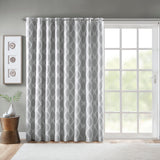 SunSmart Blakesly Modern/Contemporary Printed Ikat Blackout Patio Curtain SS40-0111 Grey