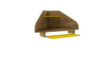 Bradley Floating Corner Desk in Rustic Brown and Yellow 231BMC94 Manhattan Comfort