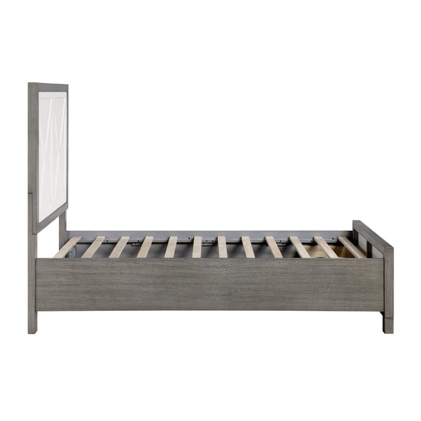 English Elm Contemporary Twin Platform Bed Paneled Headboard Footboard Drawers Modern Bedroom B011S02327