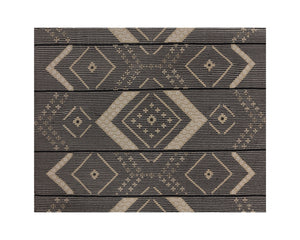 Sunpan Asana Hand-Woven Rug - Sustainable Black and Tan Medallion Design for Indoor and Outdoor Spaces 8' X 10'