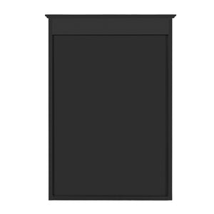 English Elm 20'' Half-Moon Wall Medicine Cabinet with Mirror, Solid Wood Frame, Soft-Close Hinges, Space-Saving Elegance Black N710P313827B
