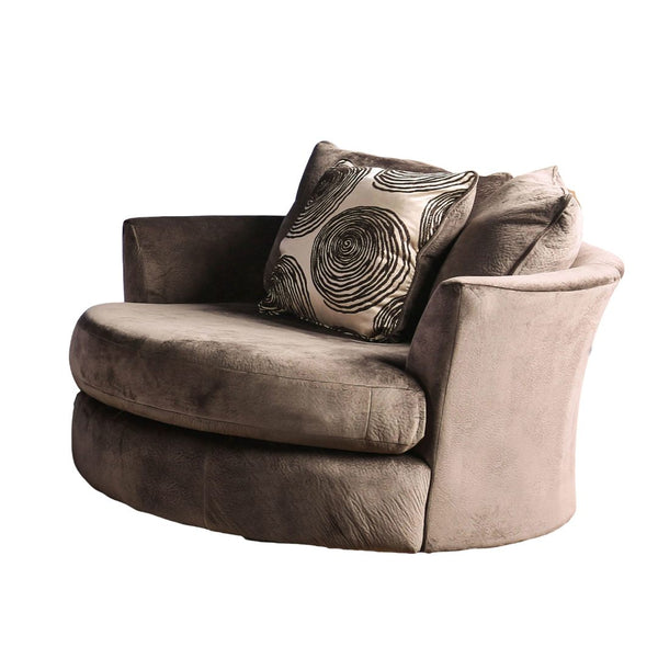 English Elm Transitional High Back Stripe Chair with Rolled Arms for Coastal Comfort and Supportive Seating Appeal Brown 60 L x 60 W x 40 H B2741P375955