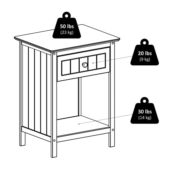 Winsome Wood Blair Accent Table - Versatile Nightstand & Coffee Table With Storage For Living Room & Office Use Coffee Solid ,Composite Wood 23218-winsome-wood