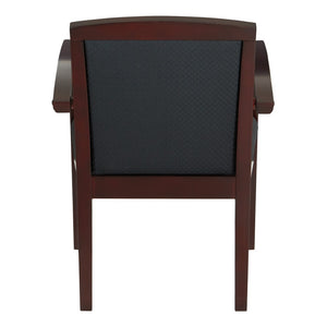 OSP Home Furnishings Upholstered Guest Chair Solid Hardwood Frame Mahogany Finish for Office Reception Rooms KEN79MAH-3