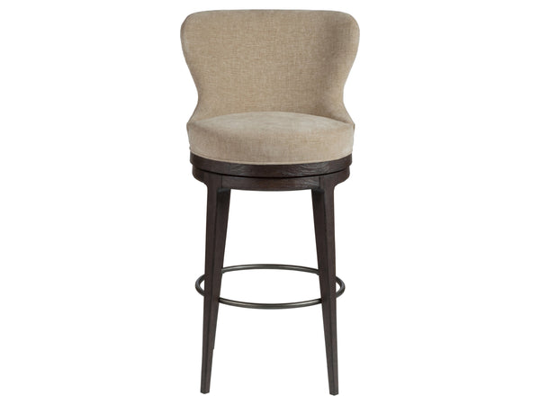 Lexington Artistica Home Willa Swivel Counter Stool - Plush Memory Foam, Solid Oak Frame, Unique Velvet Finish, Chic Design Mocha Wood 2325-896-01