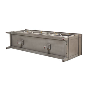 English Elm Jennifer Taylor Home - Dauphin 71" TV Stand Console Table in Grey Cashmere Wood with Gold Accents, Ample Storage, Assembled B2719P238490