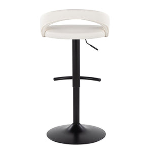 English Elm Adjustable Swivel Barstools Set of 3 Faux Leather Seat Black Metal Base Kitchen B202S02044