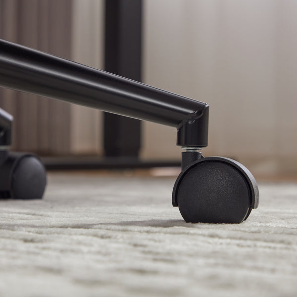 English Elm Office Mid Back Desk Chair with Double Sponge Cushion, Ergonomic Recline 40° and Wide Stable Base Black W1143P373974