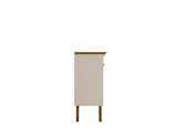 Manhattan Comfort Yonkers Mid-Century Modern Sideboard / Buffet Stand Off White and Cinnamon 232BMC12