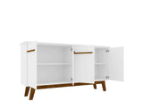 Manhattan Comfort Yonkers Mid-Century Modern Sideboard / Buffet Stand White 232BMC6