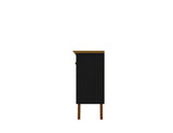 Manhattan Comfort Yonkers Mid-Century Modern Sideboard / Buffet Stand Black and Cinnamon 232BMC82