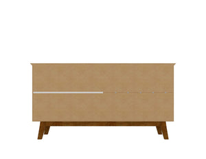 Manhattan Comfort Yonkers Mid-Century Modern Sideboard / Buffet Stand Black and Cinnamon 232BMC82