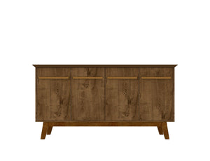 Manhattan Comfort Yonkers Mid-Century Modern Sideboard / Buffet Stand Rustic Brown 232BMC9