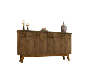 Manhattan Comfort Yonkers Mid-Century Modern Sideboard / Buffet Stand Rustic Brown 232BMC9