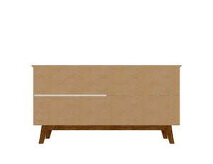 Manhattan Comfort Yonkers Mid-Century Modern Sideboard / Buffet Stand Rustic Brown 232BMC9