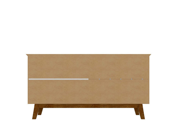 Manhattan Comfort Yonkers Mid-Century Modern Sideboard / Buffet Stand Rustic Brown 232BMC9
