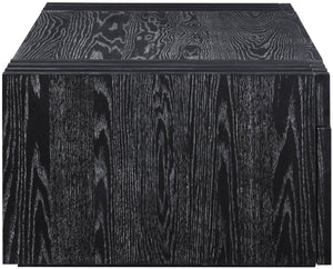 Meridian Furniture Stanton Oak Veneer Coffee Table with Six Hidden Drawers for Modern Living Rooms Black 232Black-C