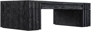 Meridian Furniture Stanton Oak Veneer Coffee Table with Six Hidden Drawers for Modern Living Rooms Black 232Black-C