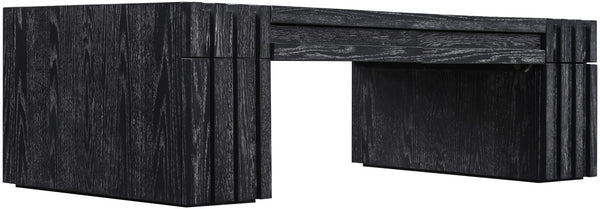 Meridian Furniture Stanton Oak Veneer Coffee Table with Six Hidden Drawers for Modern Living Rooms Black 232Black-C