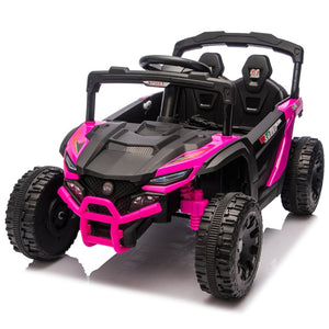 English Elm 24v Kids Utv Ride on with Dual 80w Motors Remote Control and Four Wheel Suspension Pink W1578P342131