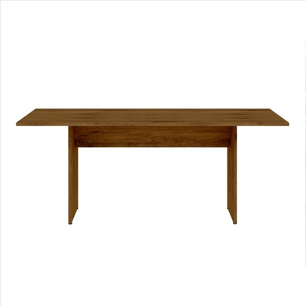English Elm NoMad Rustic Country Dining Table 67.91in Natural Finish – Wood-Grain Protouch, H-Base Seating 6 B365P398264