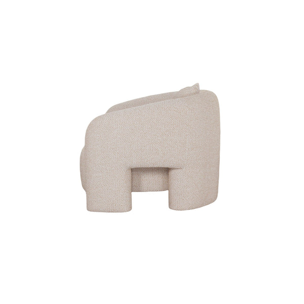 English Elm Sylvia Tweed Lounge Chair with Kiln-Dried Pine Frame, High-Density Foam Comfort and Accent Pillow (Commercial Grade) Gold B365P398075