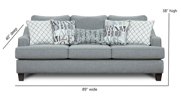 Fusion Macarena Queen Sleep Sofa In Grey – Stylish, Durable Design With Reversible Cushions & Accent Pillows Grey Ws,100% Polypropylene 2334-kp Macarena Cadet Sofa