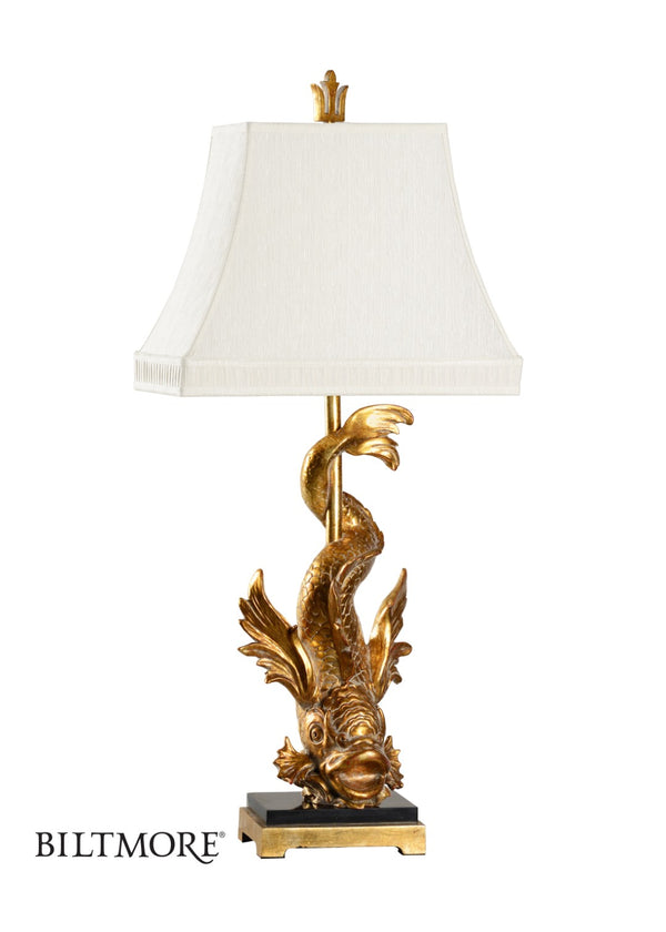 Wildwood Imperial Dragon Lamp With Gold Leaf Finish — Sculptural Biltmore-Inspired Accent Light, 39" Tall Elegance 23308