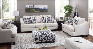 Fusion Truth Or Dare Salt Sofa In White - Elegant Transitional Style With Reversible Cushions & Accent Pillows White Ws ,100% Polypropylene 2330 Truth Or Dare Salt Sofa