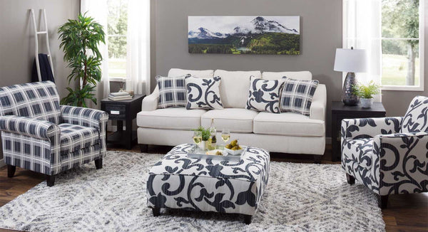 Fusion Truth Or Dare Salt Sofa In White - Elegant Transitional Style With Reversible Cushions & Accent Pillows White Ws ,100% Polypropylene 2330 Truth Or Dare Salt Sofa