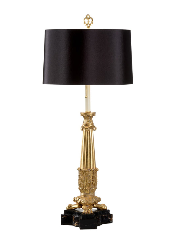 Wildwood Gallery Lamp Museum-Inspired Candelabrum Torchiere — Gold Leaf Or Natural Black, Sculptural Ambient Light 23311-2
