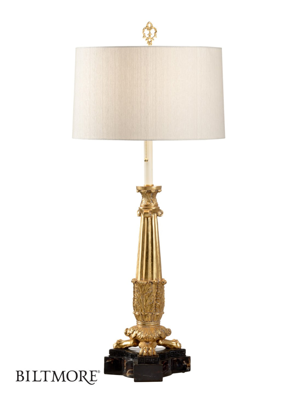 Wildwood Gallery Lamp — Museum-Inspired Candelabrum Torchiere In Gold Leaf Or Natural Black, 40" Tall Elegance 23311