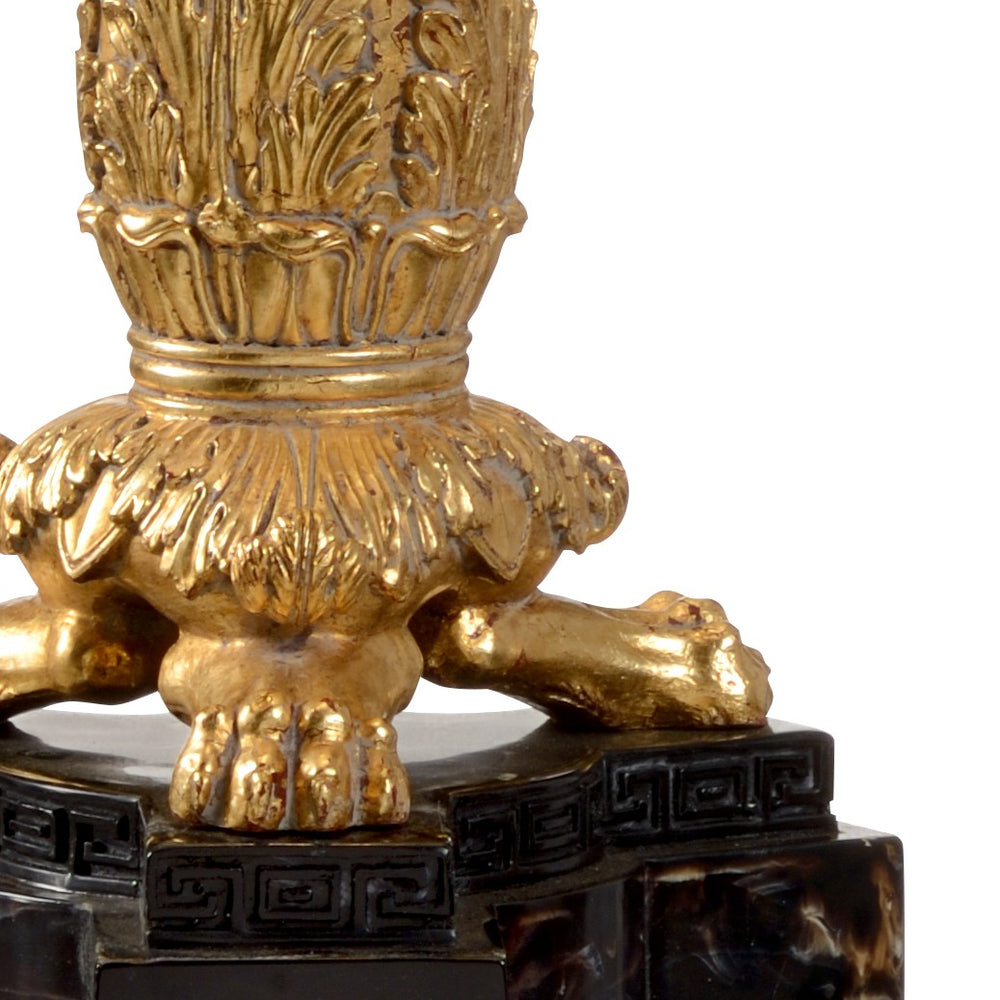 Wildwood Gallery Lamp — Museum-Inspired Candelabrum Torchiere In Gold Leaf Or Natural Black, 40" Tall Elegance 23311