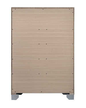 English Elm Murry Glam Five Drawer Chest with Mirror Fronts and Chrome Hardware for Bedroom B078P473040