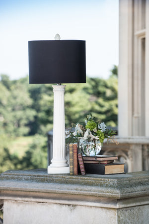 Wildwood Morris Architectural Column Table Lamp In Marble Dust Finish — Stately, Masculine Accent For Mantels (98) 23316