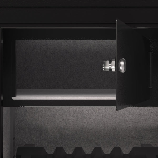 English Elm Three-Lock Digital Steel Safe With Biometric Access | Secure Storage For Home & Office Valuables W396P307334-GIGA