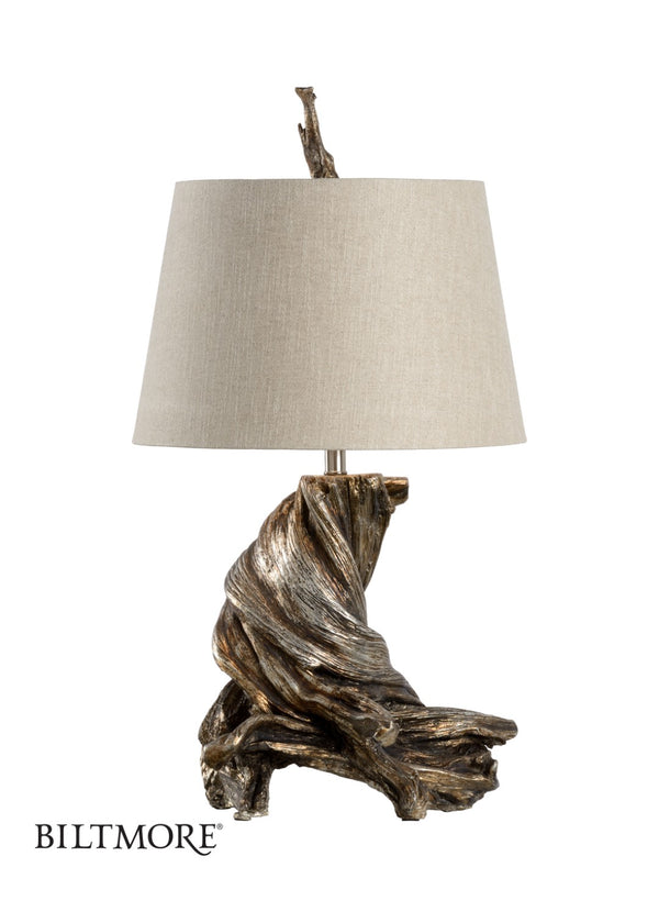 Wildwood Olmsted Wisteria-Inspired Table Lamp With Antique Leaf Finish, 33" Height For Elegant Ambient Light Silver 23329