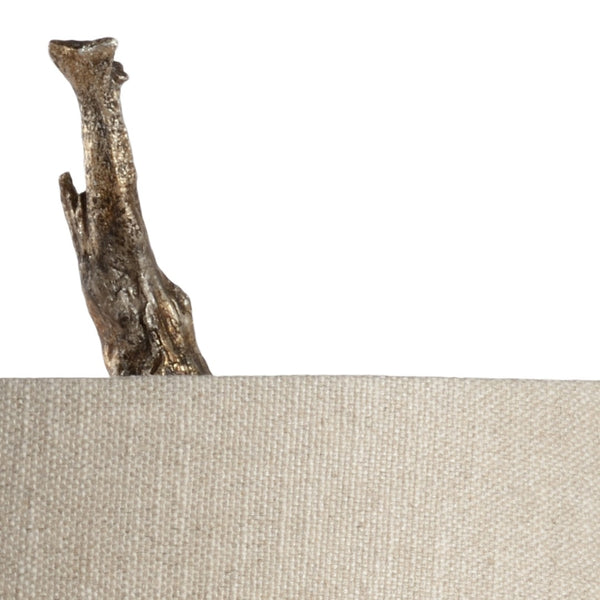 Wildwood Olmsted Wisteria-Inspired Table Lamp With Antique Leaf Finish, 33" Height For Elegant Ambient Light Silver 23329