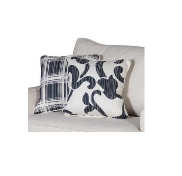 Fusion Truth Or Dare Navy Chair And A Half - Elegant, Reversible T-cushions & Durable Design For Comfort White Ws ,100% Polypropylene 2332 Truth Or Dare Salt Chair 1/2