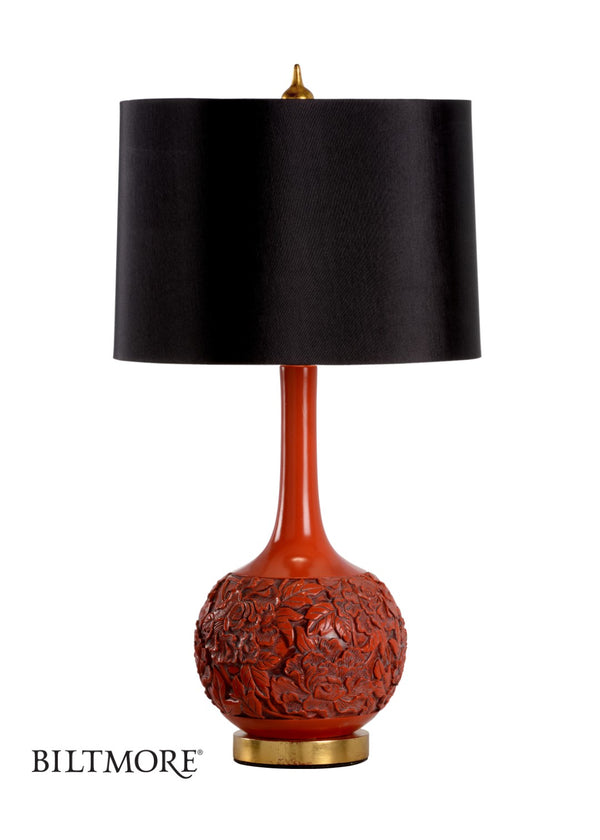Wildwood Edith Red Table Lamp With Antique Gold Accents — 30" Resin-Metal Transitional Accent Light For Home 23334