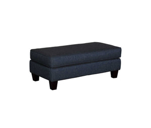 Fusion Truth Or Dare Navy Ottoman - Stylish Accent Piece With Durable Fabric & Elegant Wood Legs For Any Space Navy Ws ,100% Polypropylene 2333 Truth Or Dare Navy Ottoman