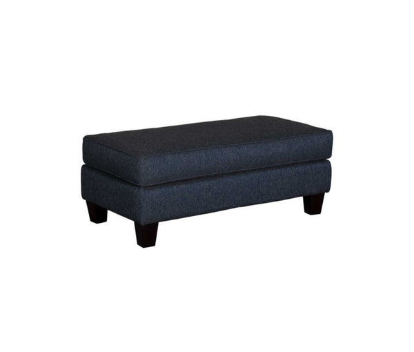Fusion Truth Or Dare Navy Ottoman - Stylish Accent Piece With Durable Fabric & Elegant Wood Legs For Any Space Navy Ws ,100% Polypropylene 2333 Truth Or Dare Navy Ottoman