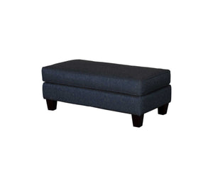 Fusion Truth Or Dare Navy Ottoman - Stylish Accent Piece With Durable Fabric & Elegant Wood Legs For Any Space Navy Ws ,100% Polypropylene 2333 Truth Or Dare Navy Ottoman