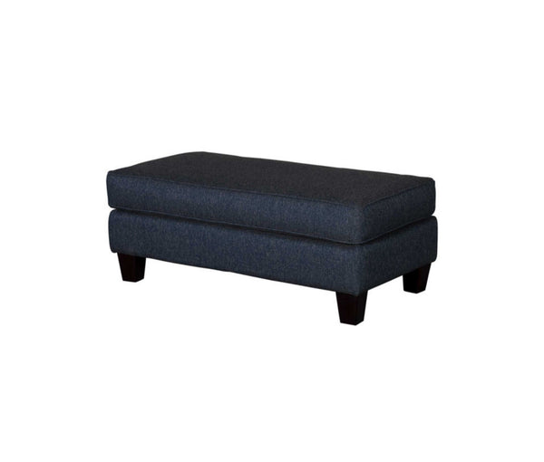 Fusion Truth Or Dare Navy Ottoman - Stylish Accent Piece With Durable Fabric & Elegant Wood Legs For Any Space Navy Ws ,100% Polypropylene 2333 Truth Or Dare Navy Ottoman