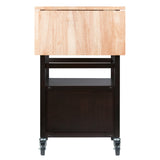 Winsome Wood Bellini Drop Leaf Kitchen Cart – Stylish Two-tone Wood Design With Storage & Mobility For Small Spaces Natural ,Coffee Solid ,Composite Wood 23343-winsome-wood