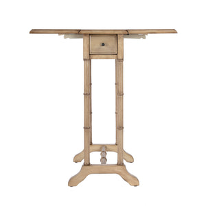 Butler Specialty Darrow Elegant Wood Drop-leaf Side Table With Storage Drawer And Bamboo-style Legs For Versatile Use Beige Poplar Wood,Cherry Veneer,Fiberboard,Zinc Alloy 2334424-butler