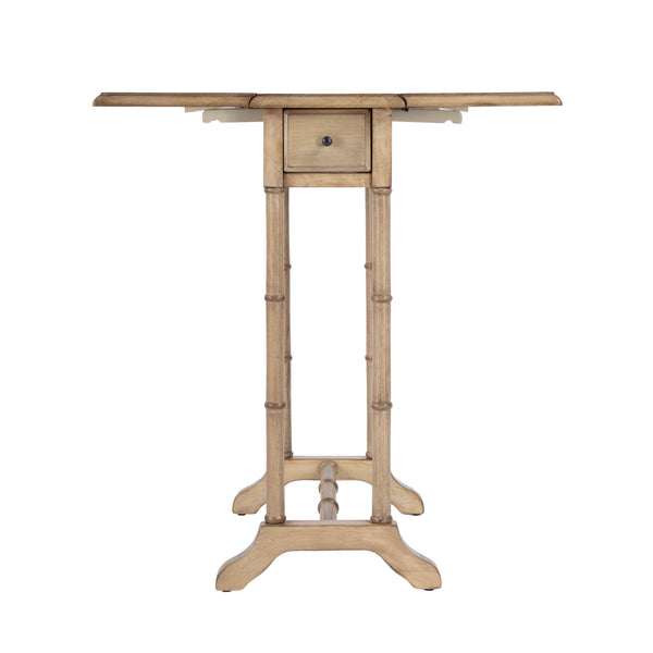 Butler Specialty Darrow Elegant Wood Drop-leaf Side Table With Storage Drawer And Bamboo-style Legs For Versatile Use Beige Poplar Wood,Cherry Veneer,Fiberboard,Zinc Alloy 2334424-butler