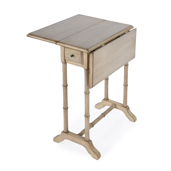 Butler Specialty Darrow Elegant Wood Drop-leaf Side Table With Storage Drawer And Bamboo-style Legs For Versatile Use Beige Poplar Wood,Cherry Veneer,Fiberboard,Zinc Alloy 2334424-butler