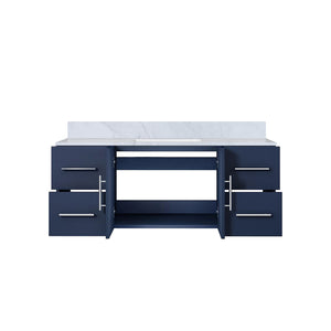 English Elm Navy 48" Bath Vanity with Carrara Marble Top — Solid Wood, Soft-Close Drawers & Spacious Storage B2731P258486