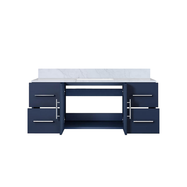 English Elm Navy 48" Bath Vanity with Carrara Marble Top — Solid Wood, Soft-Close Drawers & Spacious Storage B2731P258486